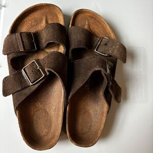 Birkenstock size 38 Arizona brown suede